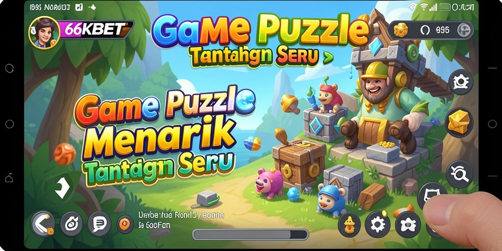 Screenshot gameplay <strong>66KBET</strong> yang menunjukkan tantangan puzzle seru.