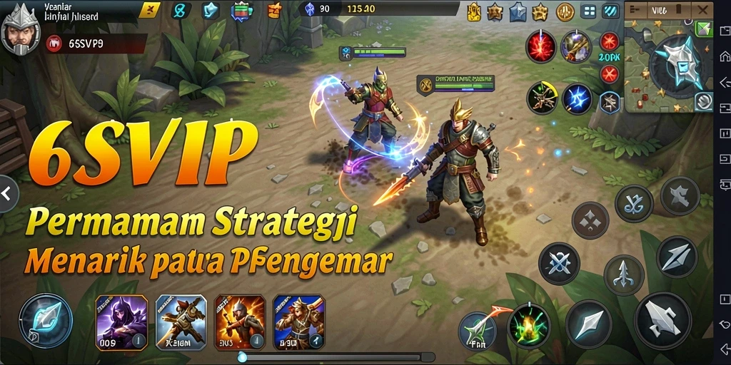 Screenshot utama menunjukkan gameplay mendebarkan dari 6SVIP.
