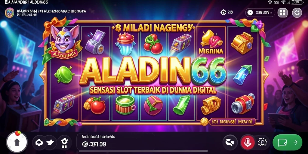 Screenshot utama ALADIN66 menampilkan gameplay Slot yang menarik.