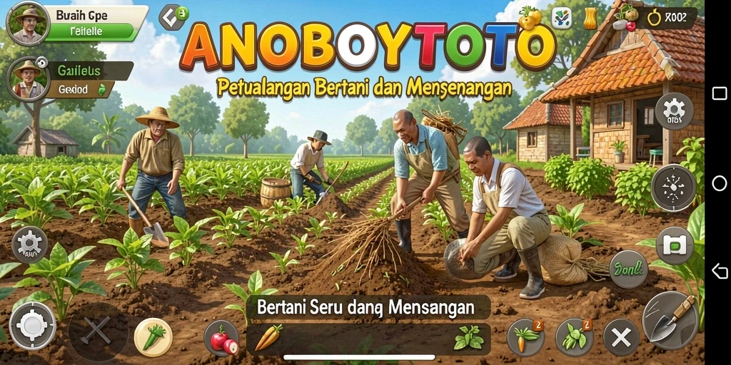 Gameplay seru ANOBOYTOTO dengan berbagai aktivitas bertani.