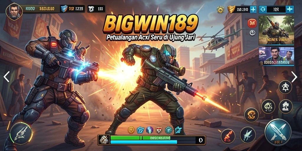 Screenshot menampilkan pertempuran epik dalam gameplay BIGWIN189.