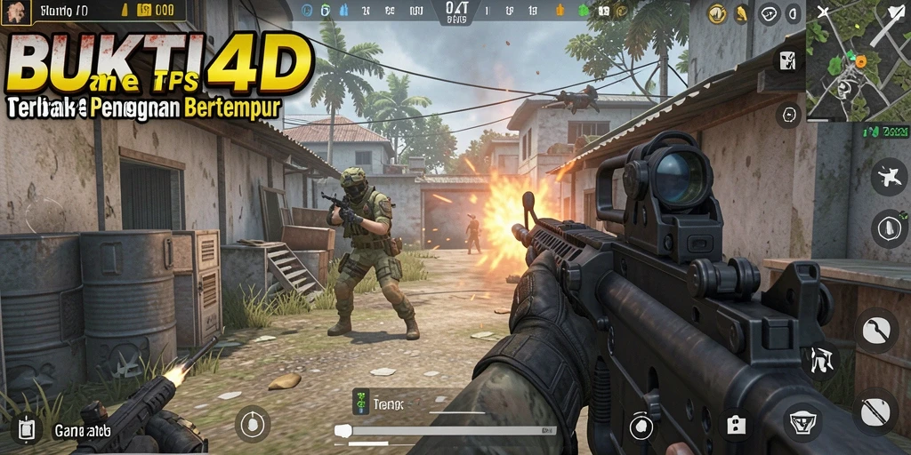 Gameplay BUKTI4D menunjukkan pertarungan intens antara pemain dalam mode FPS.