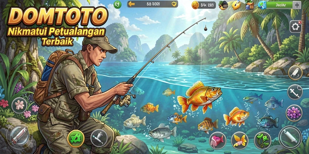 Gameplay seru dengan pengalaman memancing yang mendebarkan di DOMTOTO.