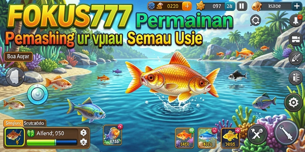 Tampilan permainan FOKUS777 dengan aksi memancing yang seru.