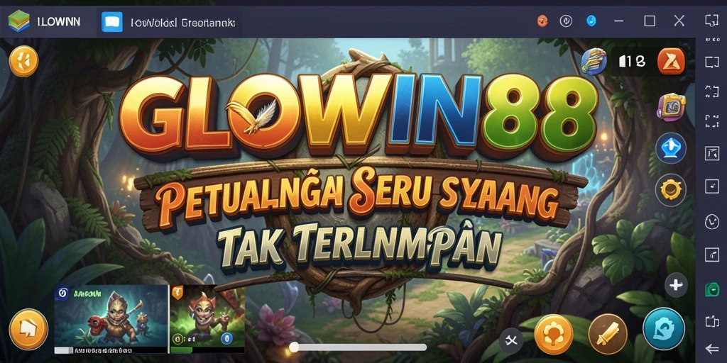 Tampilan gameplay GLOWIN88 yang penuh aksi petualangan.