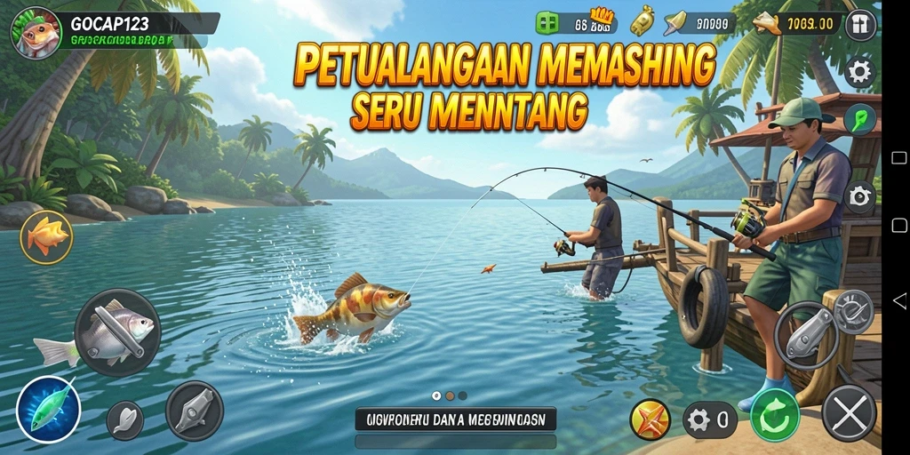 Tangkapan ikan yang besar dan pemandangan laut yang indah