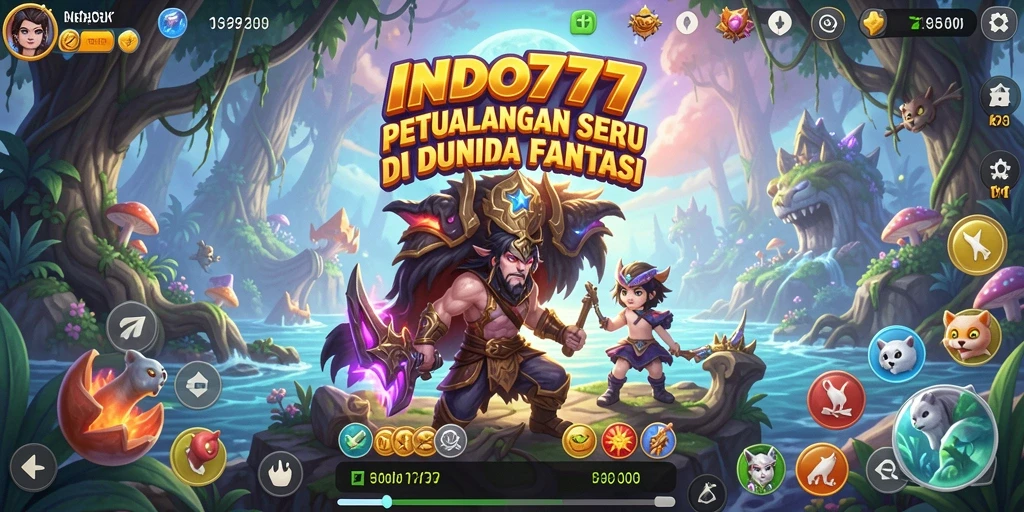 Tangkapan layar menunjukkan aksi petualangan seru dalam INDO777.