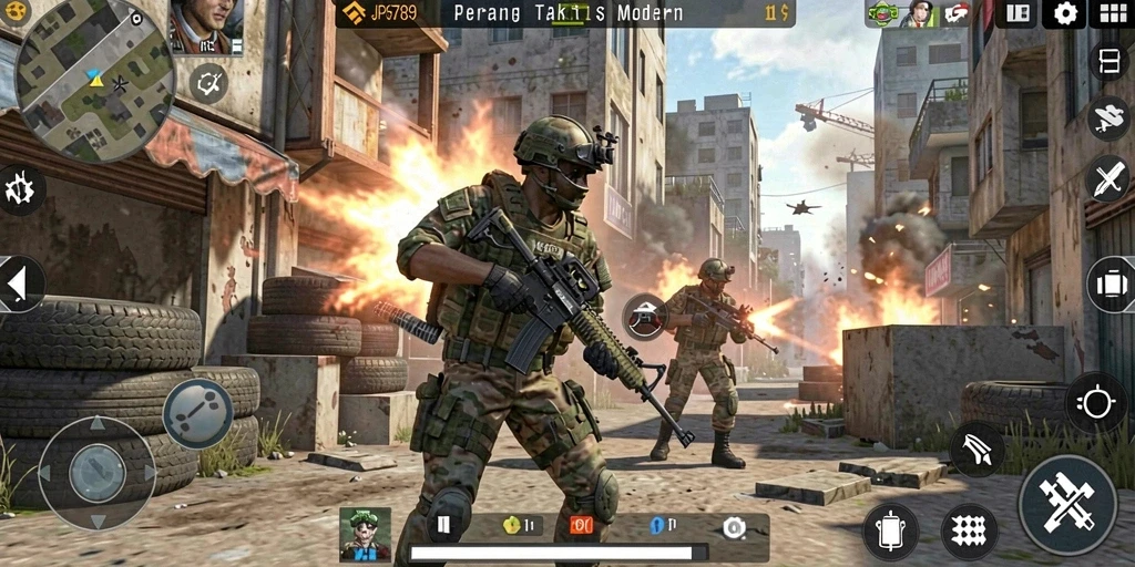 Screenshot gameplay JP6789 yang menampilkan aksi tembak-menembak yang seru.