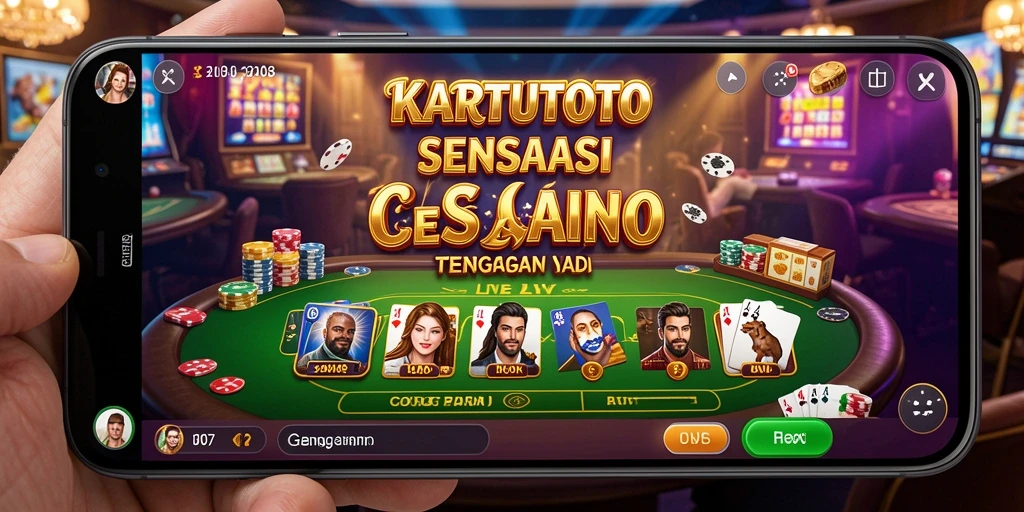 Tampilan menarik dari gameplay Live Casino KARTUTOTO yang dinamis.