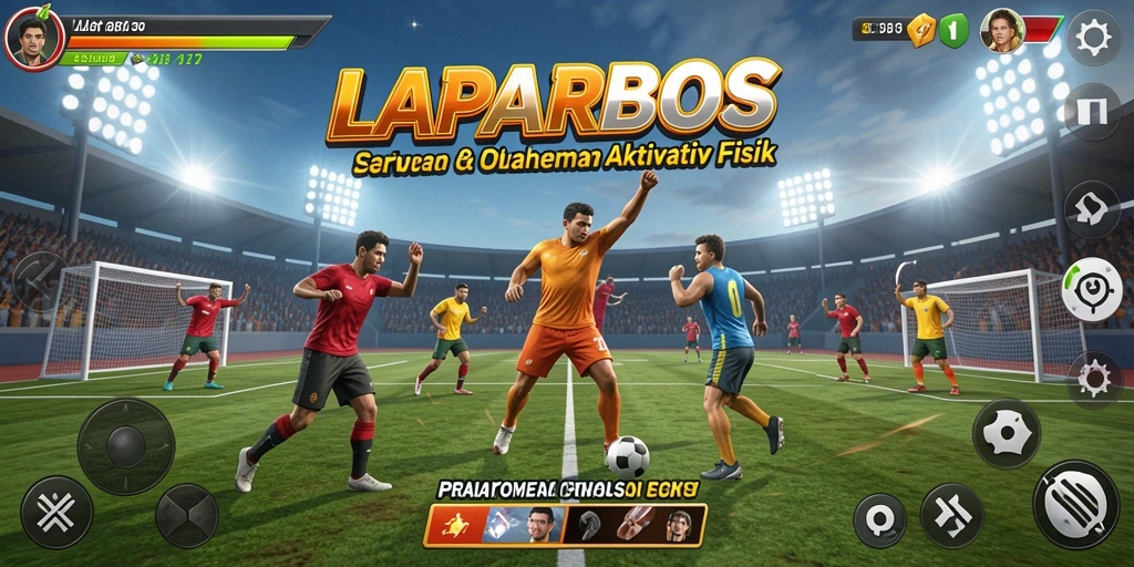 Tangkapan layar LAPARBOS menampilkan aksi olahraga yang intens dan menyenangkan.