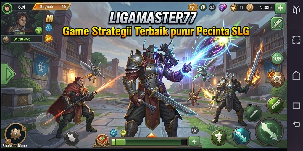 Tampilan menarik dari gameplay LIGAMASTER77 dengan pertempuran epik.