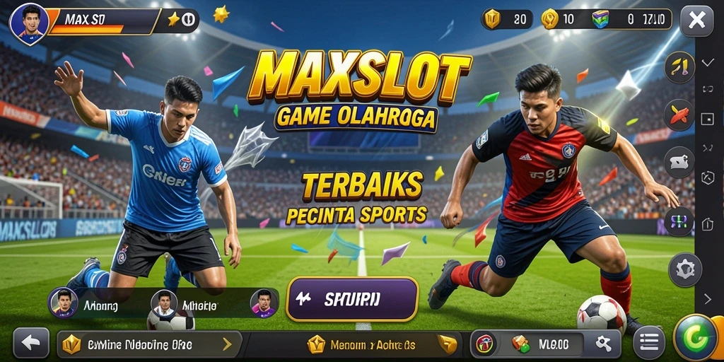 Screenshot MAXSLOT menunjukkan aksi seru dalam permainan olahraga.