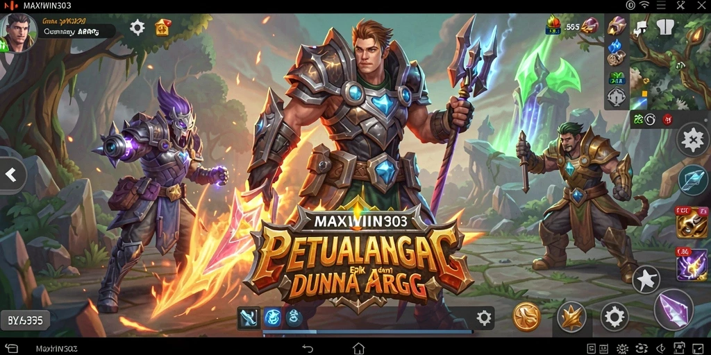 Screenshot aksi mendebarkan dari gameplay ARPG MAXWIN303.