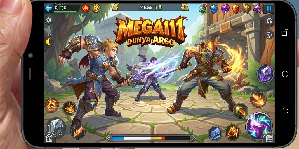 Tampilan gameplay seru dari MEGA111 yang penuh aksi.