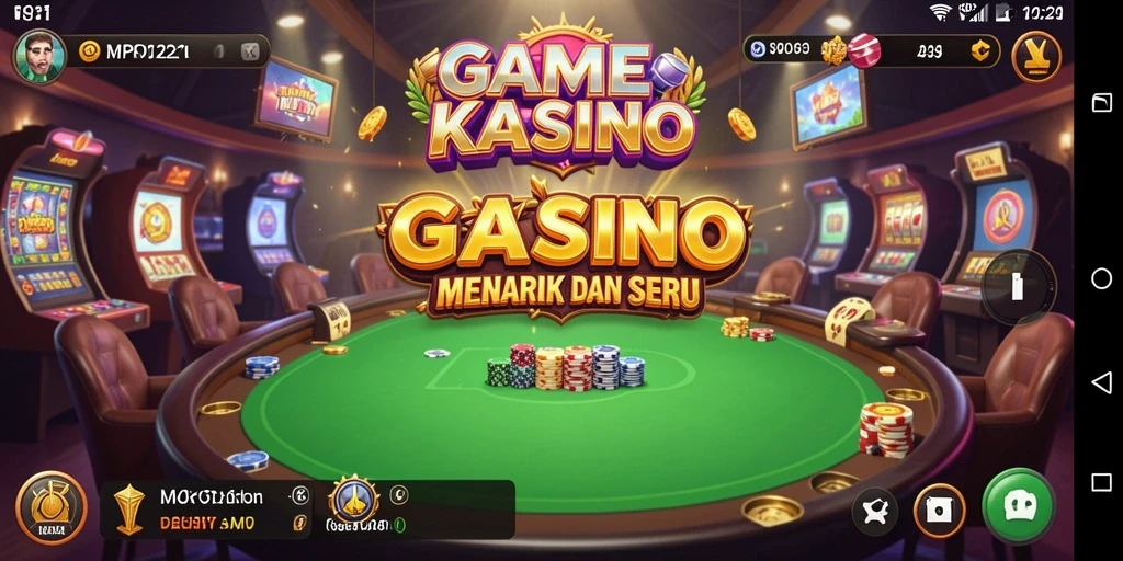 Tampilan game MPO1221 yang menawaran gameplay Kasino menarik.