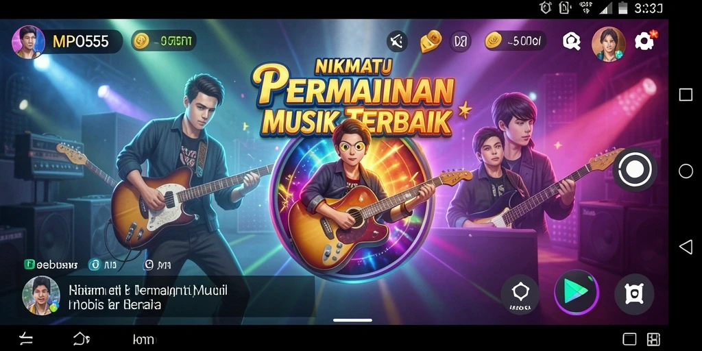 Tangkapan layar MPO555 menunjukkan pengalaman gameplay musik yang seru.