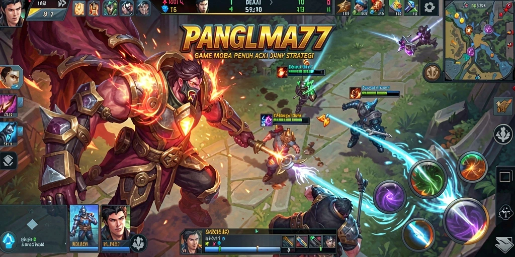 Screenshot gameplay intens di PANGLIMA77 dengan strategi tim yang mendebarkan.