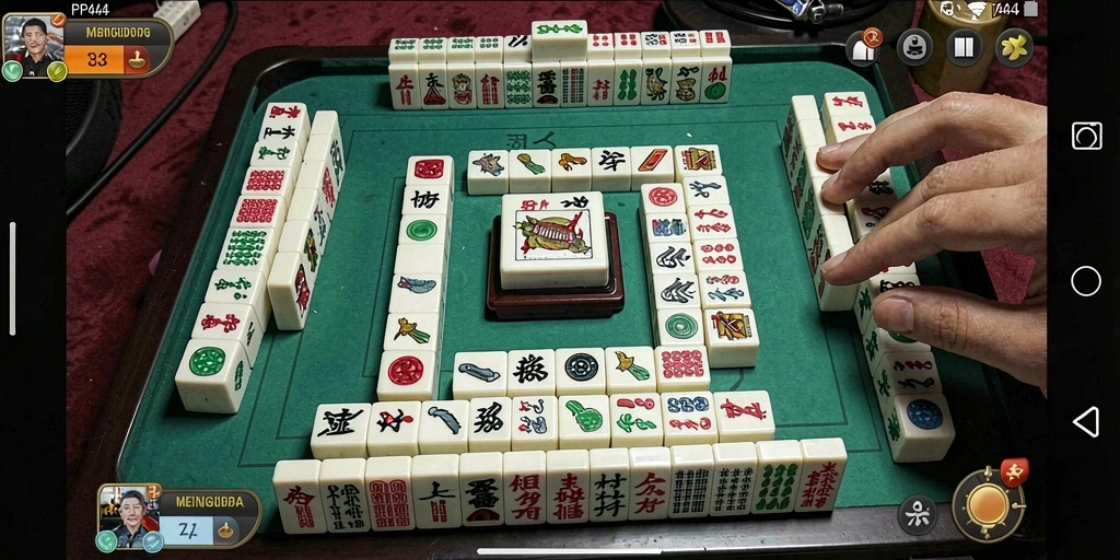 Tampilan gameplay PP444 yang seru dalam permainan Mahjong.