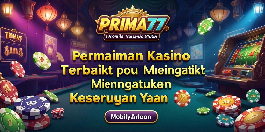 Tampilan permainan Kasino yang mendebarkan di PRIMA77.