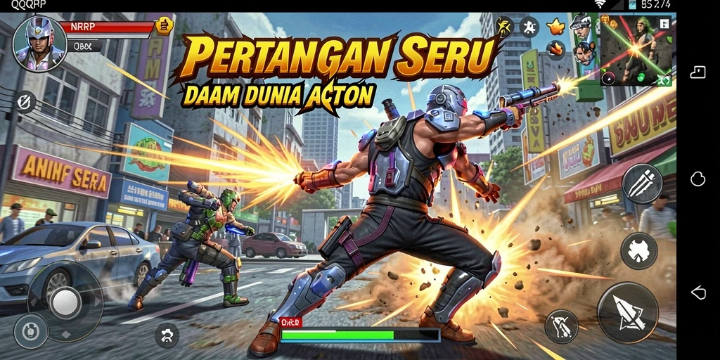Gameplay seru QQRP dengan aksi mendebarkan saat bertarung.