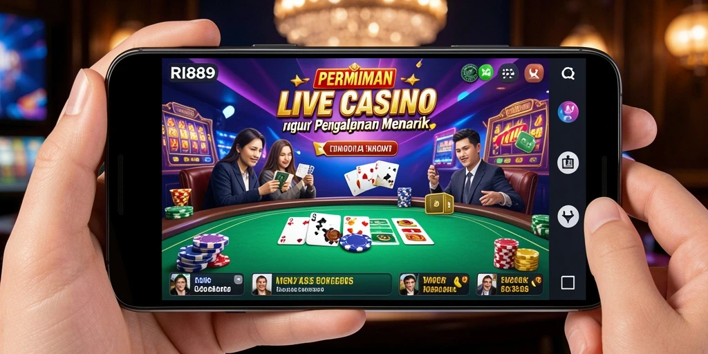 Tampilan gameplay Live Casino yang menarik dan interaktif di RI889.