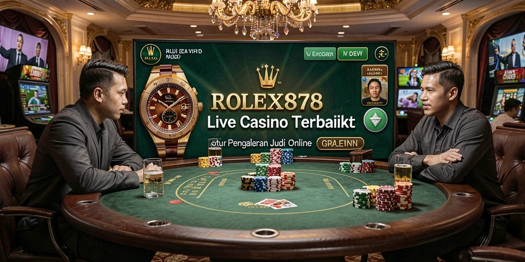 Tangkapan layar menunjukkan dealer live kami yang menghibur dan permainan menarik di ROLEX878.