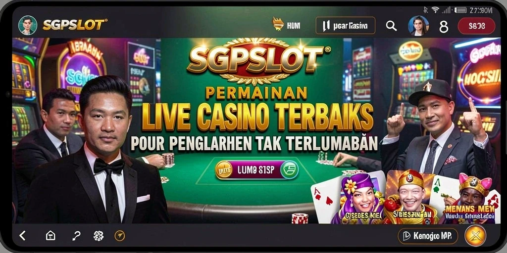 Tampilan permainan Live Casino yang menarik dan interaktif di SGPSLOT.