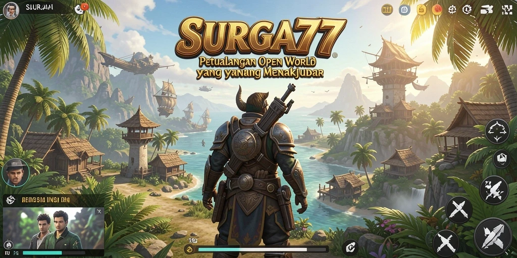 Tampilan gameplay SURGA77 yang menakjubkan dan luas.