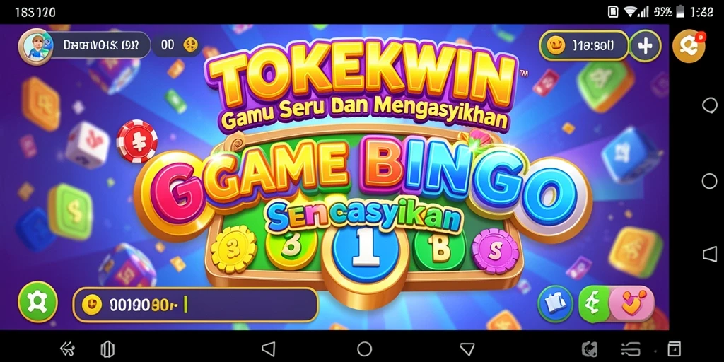 Tampilan gameplay Bingo yang mengasyikkan di TOKEKWIN.