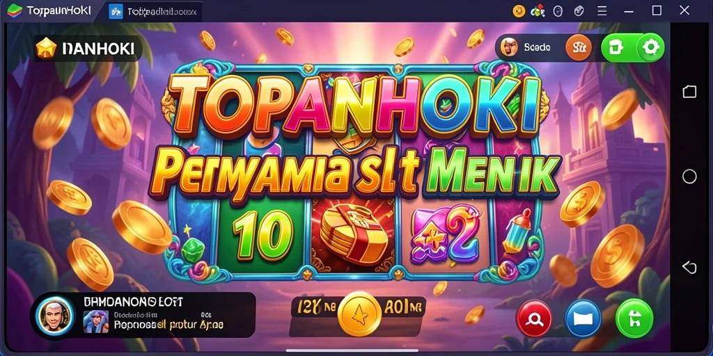 Tampilan gameplay seru dari TOPANHOKI saat memutar gulungan slot.